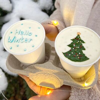 Новогодние бенто-торты в стаканчиках Привет зима и Елочка на Новый год в Cosmo Сakery по цене 1200 ₽