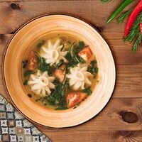 Суп по-тбилисски с мини-хинкали в Деда хинкали