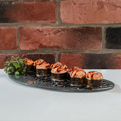 Запечённый с креветкой и лососем в Суши на районе по цене 820 ₽