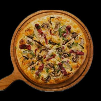 Охотничья пицца на традиционном тесте в Леон по цене 650 ₽