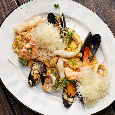 Орзо с морепродуктами в Ферма по цене 649