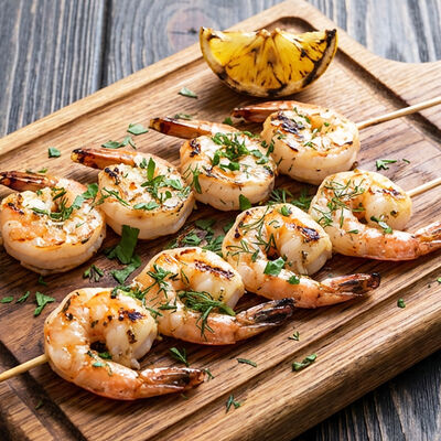 Шашлык из тигровых креветок в Место Про Тесто по цене 785 ₽