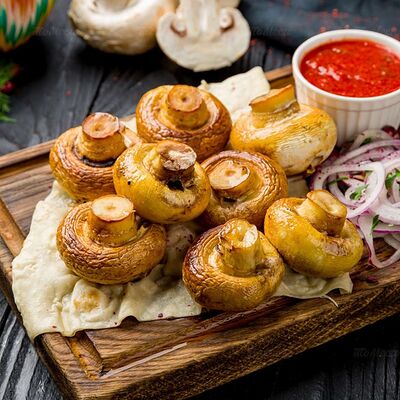 Шампиньоны на углях в Папа Mangals по цене 350 ₽