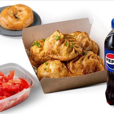 Комбо Манты жаренные 5 шт в #ПЛОВ_ВКОРОБОЧКЕ по цене 3990 ₸