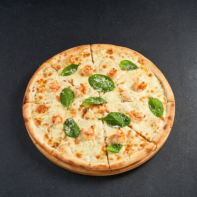 Пицца с креветками и шпинатом в Lafa Lounge по цене 820 ₽