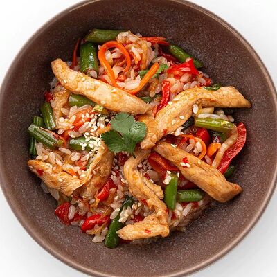 Тяхан с курицей и овощами в Точка вкуса по цене 375 ₽