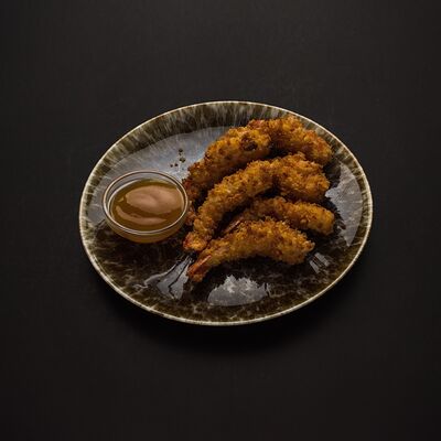 Креветки темпура с кисло-сладким соусом в Шашлычный дворик по цене 670 ₽