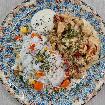 Куриное филе в сливках в Татлы Чорсу Халяль по цене 419 ₽