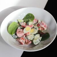 Домашний овощной салат с зеленью и яйцом в Libido