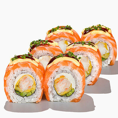 Лосось с креветкой темпура в Вкус и лосось по цене 930 ₽