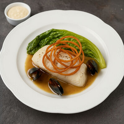 Палтус на пару со шпинатомв Entree по цене 1590 ₽