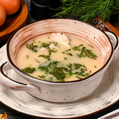 Чихиртма из курицы, крем-пюрев Шардени по цене 450 ₽