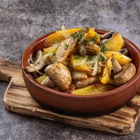 Картофель, жаренный с грибами в Ori