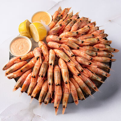 Магаданские креветки с домашним соусом кимчи и икорным соусом в Рыба моя по цене 5100 ₽