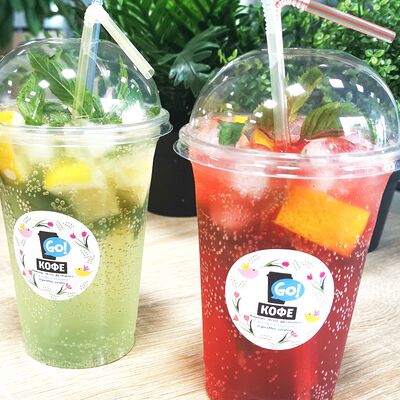 Лимонад Малина, мята и ревень в Go! Кофе по цене 320 ₽