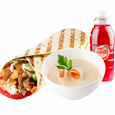 Бизнес-ланч с шавермой в Три соуса по цене 589 ₽