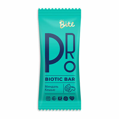 Батончик орехово-фруктовый Миндаль-кешью с пробиотиком, Take a Bite в Азбука Вкуса Экспресс Меню по цене 123 ₽