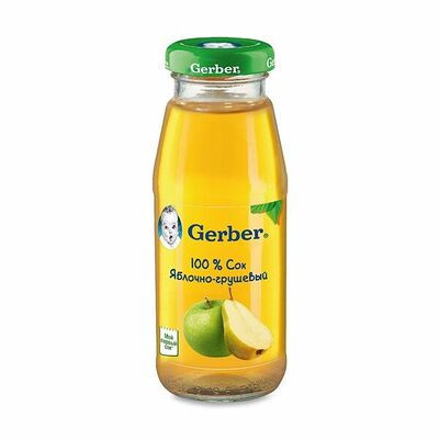 Сок Gerber яблоко, груша с 4 месяцев в Азбука Вкуса Экспресс Меню по цене 143 ₽