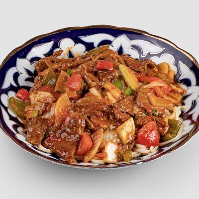 Гуйру лагман с бараниной M в УЗБЕЧКА N1 по цене 3586 ₸