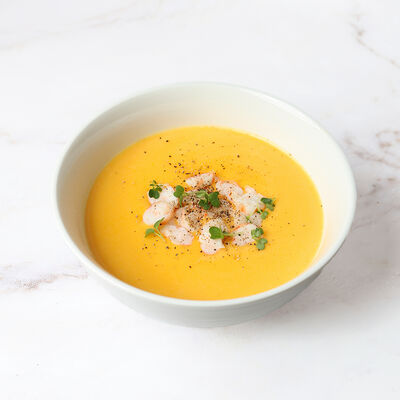 Крем-суп овощной с креветками в MOGU по цене 510 ₽