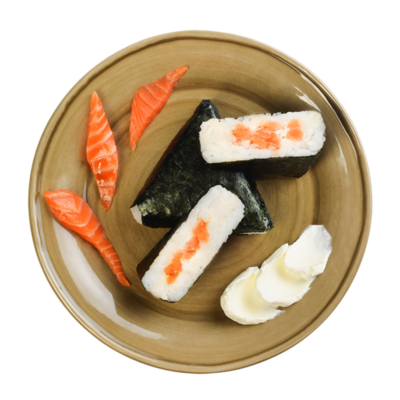 Онигири с копченым лососем в Азбука Вкуса Экспресс Меню по цене 225 ₽