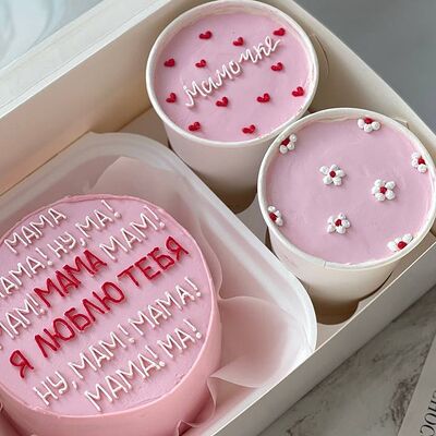 Бенто торт и 2 cake to go | торт в стакане | трайфлы | мамочке | я люблю тебя в Elian Сhocolate по цене 3700 ₽