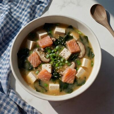 Мисо-суп с лососем в Kasabi Wooo по цене 525 ₽