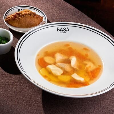 Уха с добавлением семги и судака в База по цене 1200 ₽