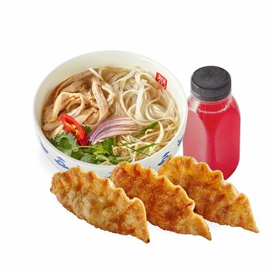 Комбо №2: Суп на выбор, Гёдза (3 шт), Морс в ДЕД ХО по цене 999 ₽