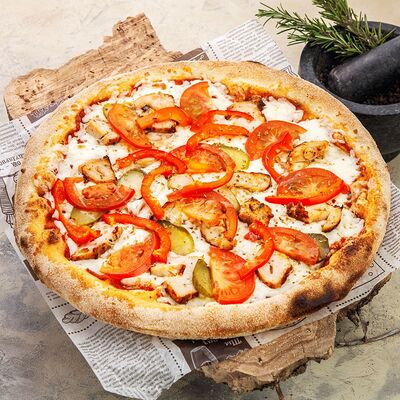 Пицца а-ля шаурма с курицей 40 см в 7 небо по цене 820 ₽