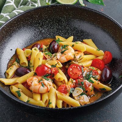 Паста с креветками в Баклажан в ТЦ 