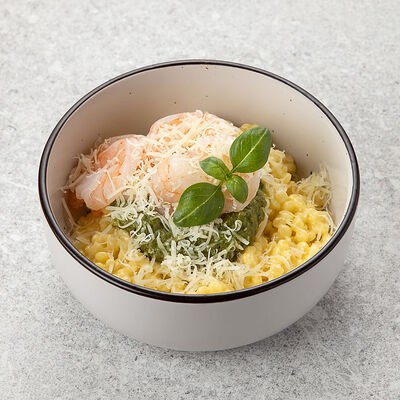 Mac&Cheese с креветками в Vaffel Норвежские вафли, завтраки, кофе по цене 690 ₽