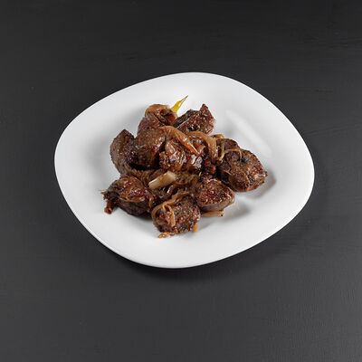 Печень говяжья, жаренная с луком в едDA по цене 250 ₽