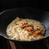 Ризотто с лаймом и сыром камамбер в La Scarpetta