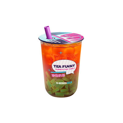 S Гранат-Апельсин (черный) с кусочками личи в Tea funny Bubble tea по цене 349 ₽