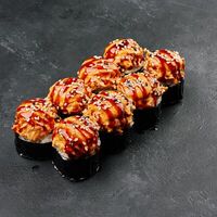 Острый запеченный ролл с лососем и крабом в Ketch Up