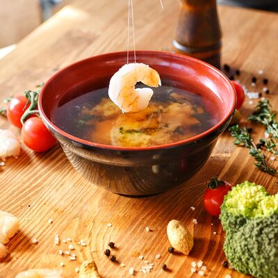 Мисо суп с креветкой в Адельфия по цене 440 ₽