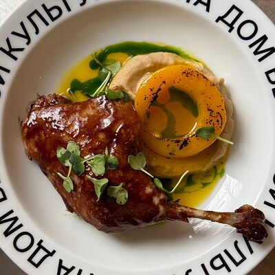 Утиная ножка конфи с персикомв Культурный код по цене 1150 ₽