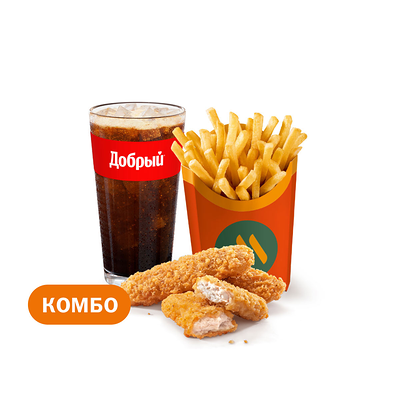 Стрипсы (3 шт.) Большой Комбо в Вкусно – и точка по цене 436 ₽