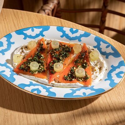 Каймак с печеным перцем и азиатским песто в Lali по цене 650 ₽