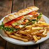 Sándwich de milanesa con papas fritas в My food по цене 27