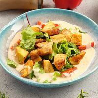 Нежный баклажан с шашлыком из курицы в Грузина Мама