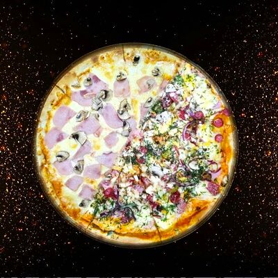 Пицца 50/50 Мясная и Грибная с ветчиной в Пицца Мафия по цене 1100 ₽