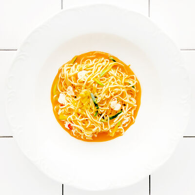 Тальолини с цукини и креветками в R14 по цене 1668 ₽