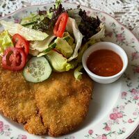 Шницель куриный с миксом из овощей и травв Ресторан домашней еды Маруся