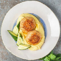 Рыбные котлеты с пюре в Двор Помидор