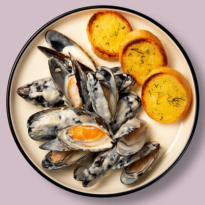 Мидии в Сливочно-чесночном соусе в Фуди Люди по цене 909 ₽