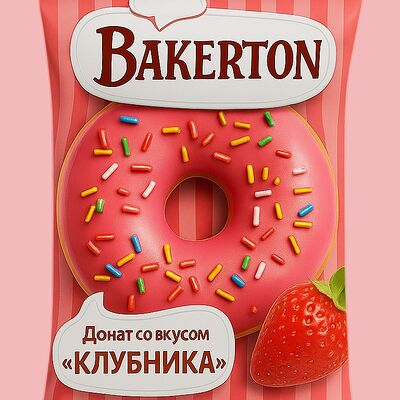 Донат Клубничный в В КРУГУ ДРУЗЕЙ по цене 80 ₽