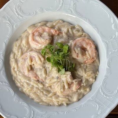 Орзо с креветками в JOY FOOD & WINE по цене 590 ₽