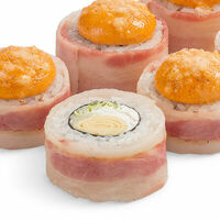 Ролл Сытый самурай с белым соусом в MYBOX